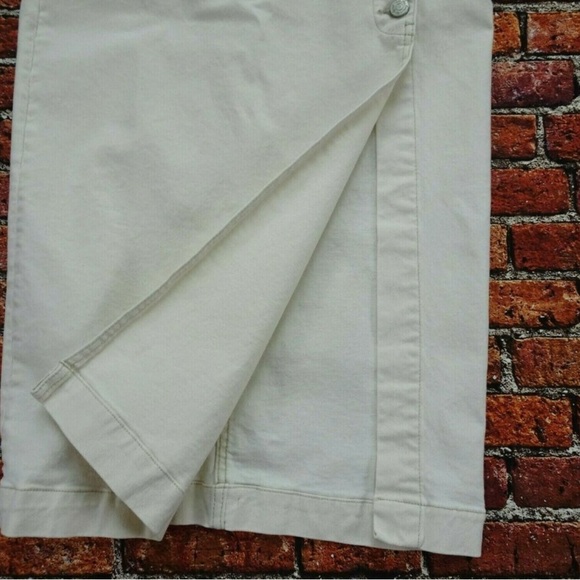 Free People Jasmine Denim Midi Skirt Button Slit Size 0 - Picture 10 of 15